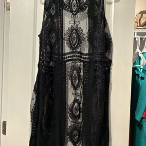 Elegant Black Lace Vest, Womens 18W plus Cato fashions